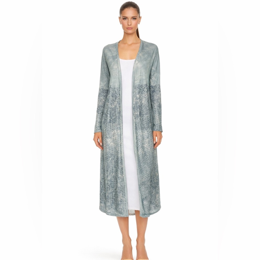 Piazza Sempione Silk Blend Printed Duster Cardigan Made in Italy Elegant Layer
